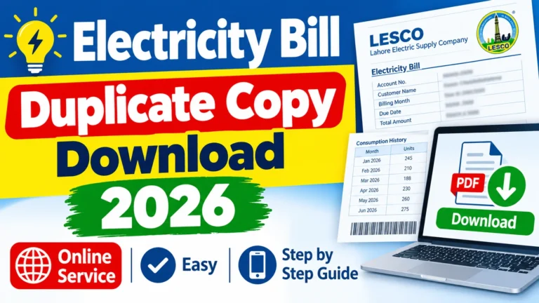Electricity Bill Duplicate Copy