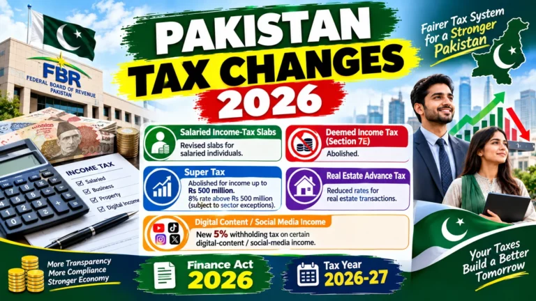 Pakistan Tax Changes