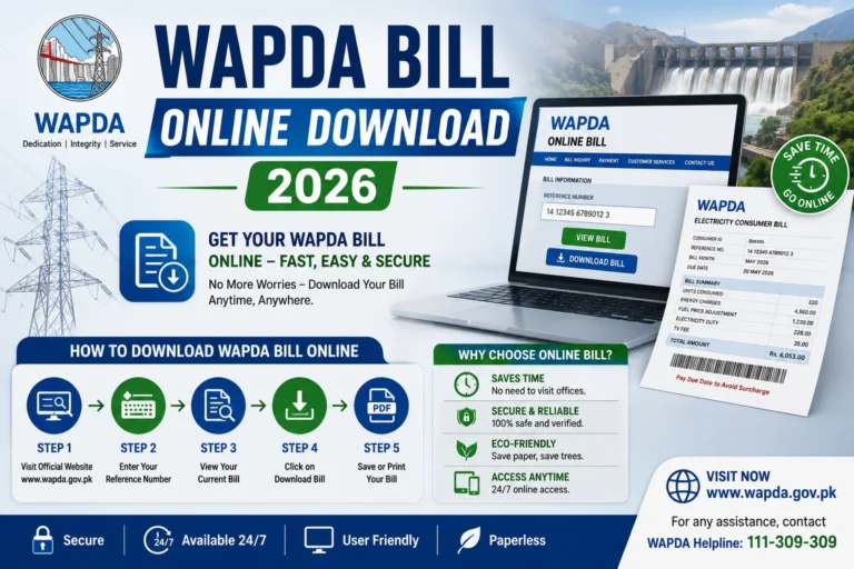 WAPDA Bill Online Download