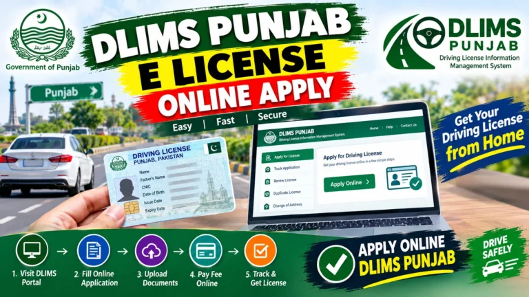 DLIMS Punjab E License Online Apply