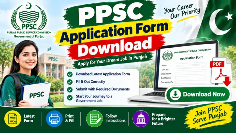PPSC Application Form Download